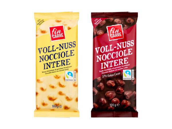 Chocolat aux noisettes entières