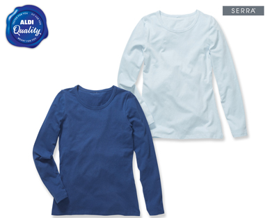 LADIES LONG SLEEVE T-SHIRTS 2PK