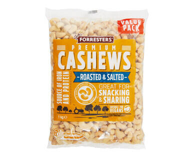 Forresters Roasted & Salted Cashews 1kg