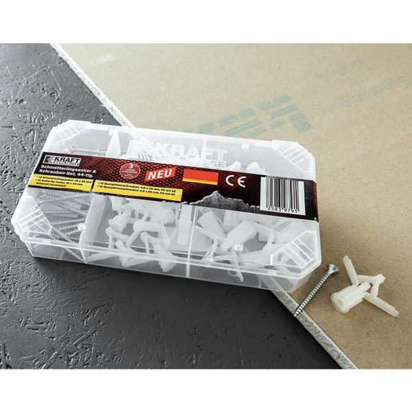 Schmetterlingsanker und Schrauben-Set 44tlg.
