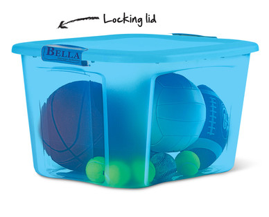 Easy Home 71-Quart Tinted Lock-Lid Box