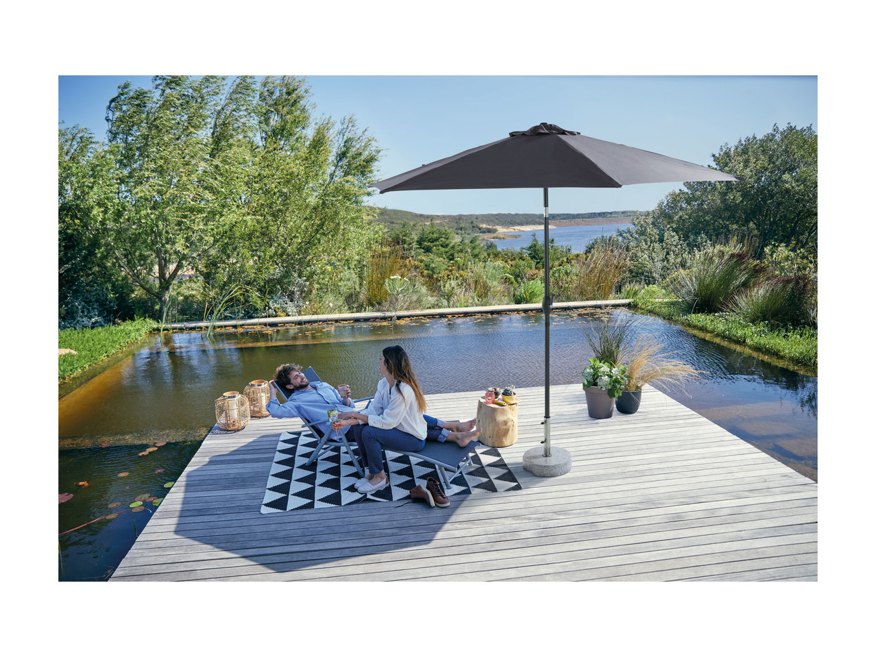 Florabest Aluminium Sunlounger1