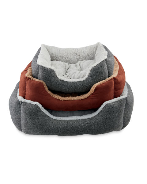 Brown Medium Plush Pet Bed