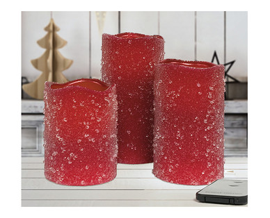 Merry Moments 3-Pack Holiday LED Flameless Candle Set