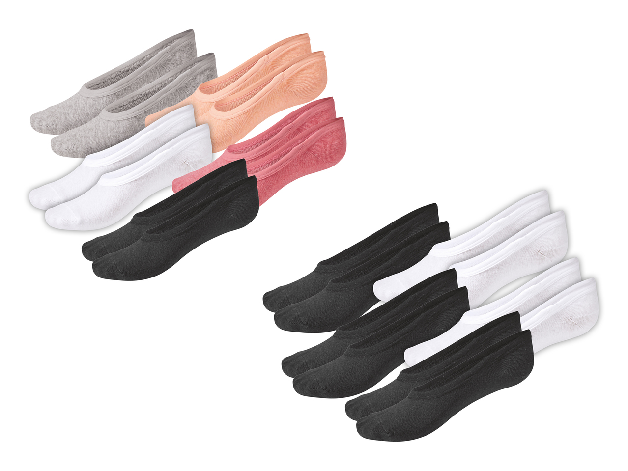 Chaussettes invisibles en coton, 5 paires1