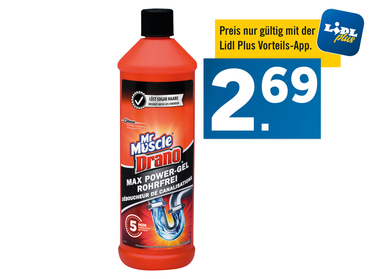 MR. MUSCLE Drano Power-Gel Rohrreiniger