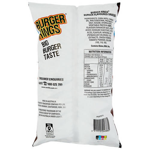 Burger Rings Party Bag 220g