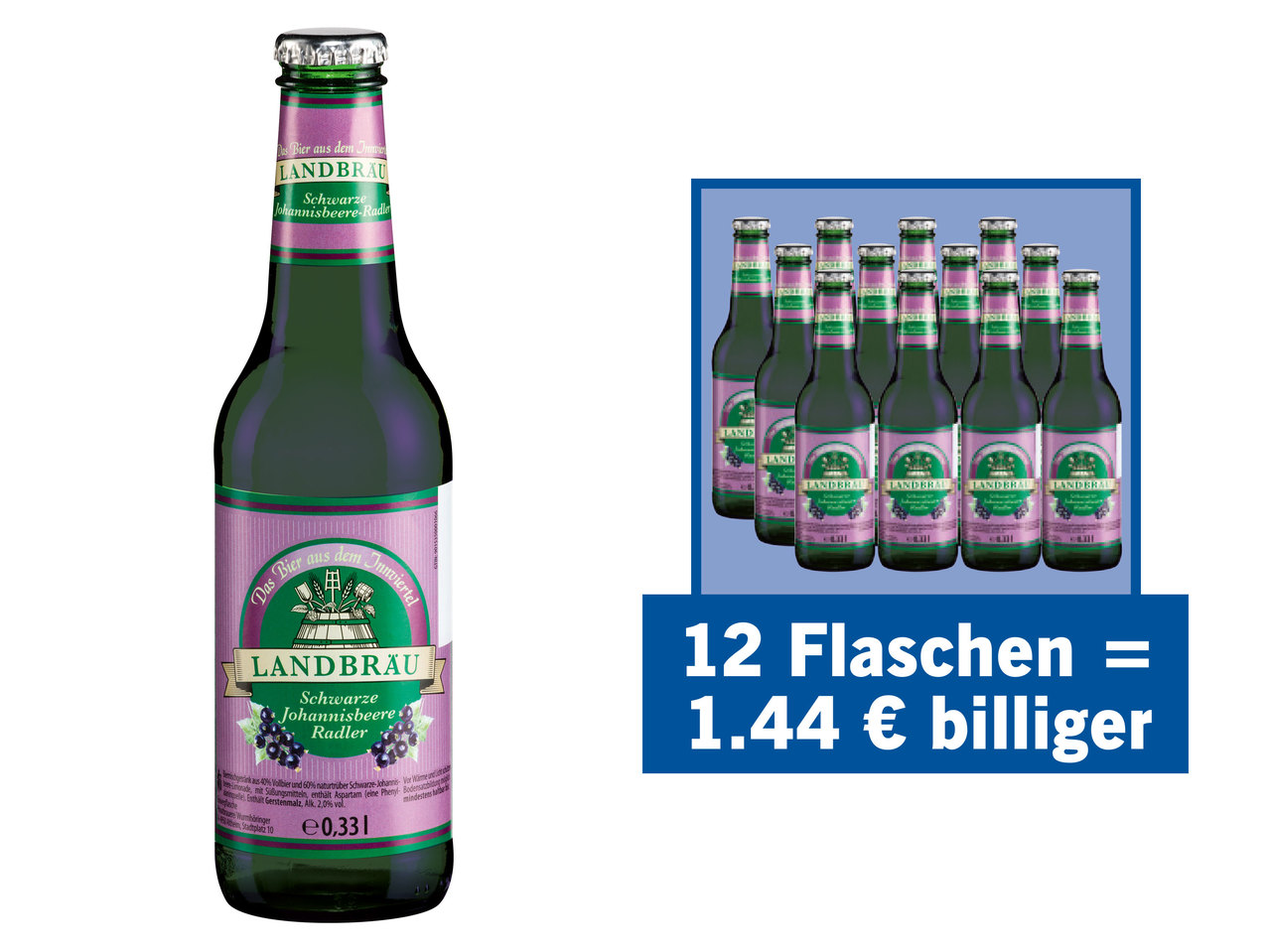 LANDBRÄU Schwarze Johannisbeere Radler