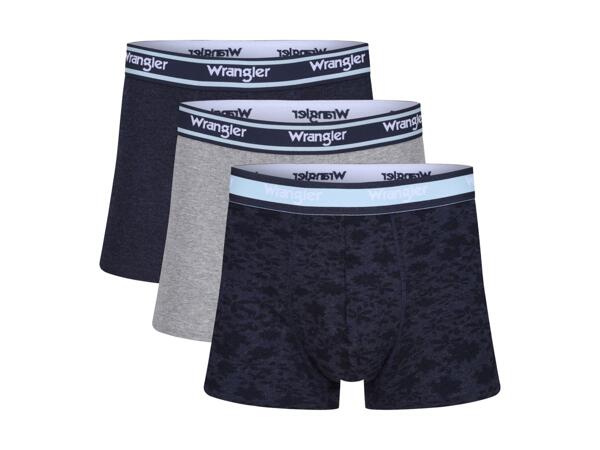 Wrangler Men's Wrangler Boxer Shorts in Black/White/Grey Boxer Shorts
