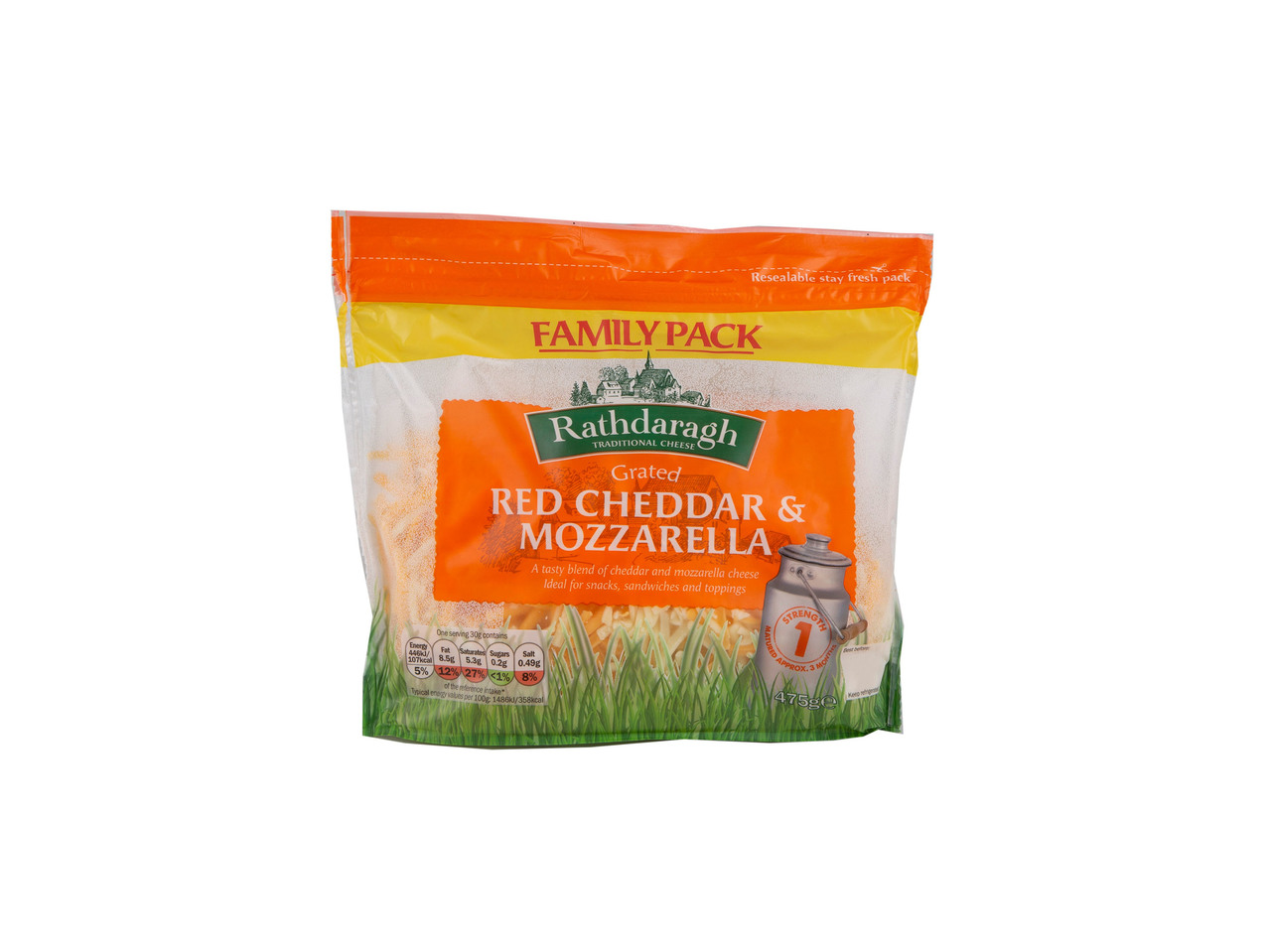 Grated Mozarella and Red Cheddar