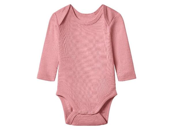 Dětské body s dlouhými rukávy z merino vlny a hedvábí