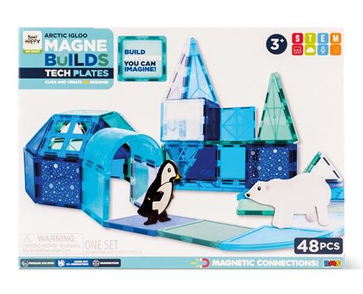 Bee Happy Themed Magnetic Tiles 48pc