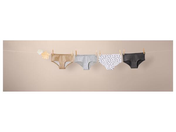 Girls' hipster briefs, 4 pieces