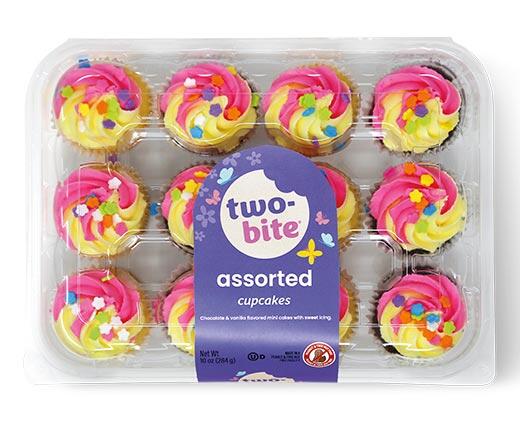 Two-bite Spring Mini Cupcakes