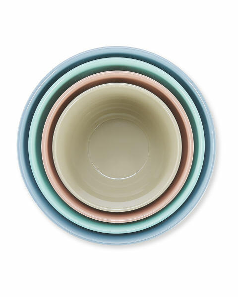 Blue Melamine Mixing Bowls 4 Pack