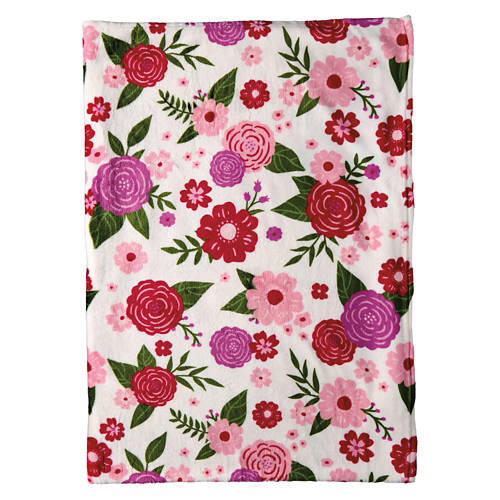 Valentine's Day Super Soft Plush Throw - Floral