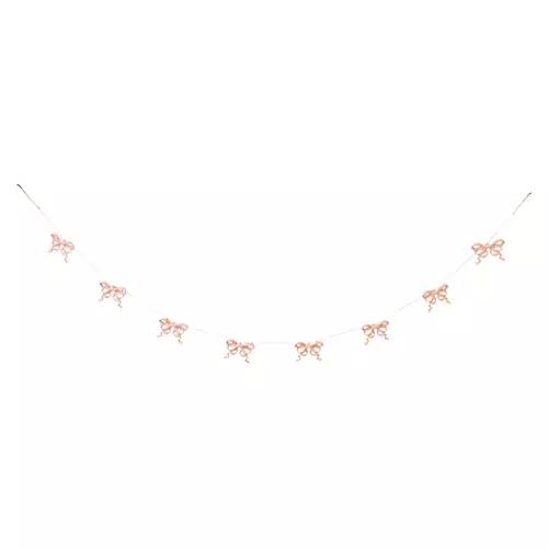 Holiday Garland - Pink Bow