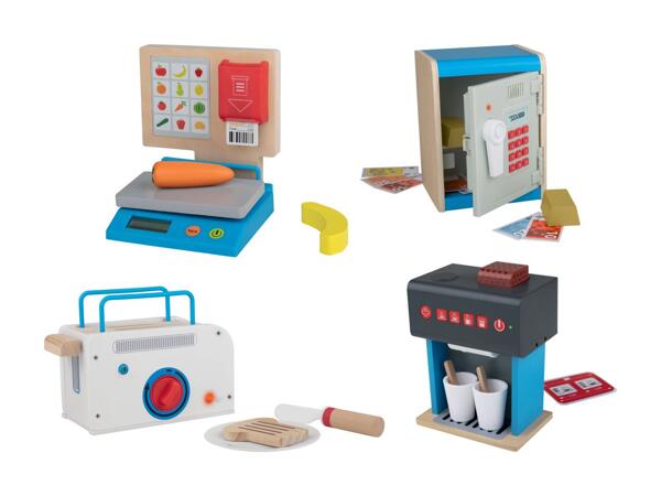 Accessoires de cuisine et de supermarché en bois