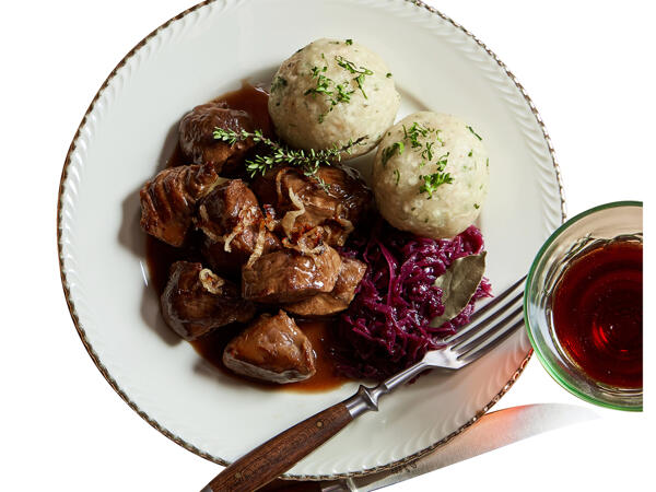 Hirschgulasch sous vide