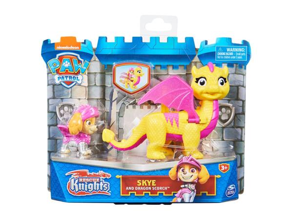 Paw Patrol Rescue Knights Play Set - Skye and Dragon Scorch
