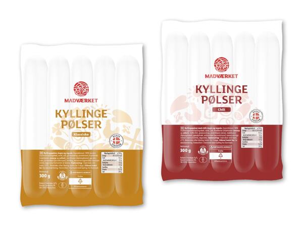 MADVÆRKET Kyllingepølser