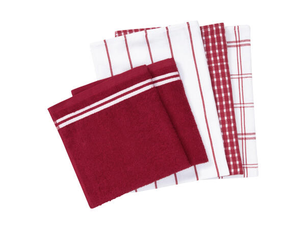 Linges de cuisine, set de 5