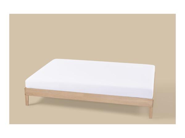 White Jersey Fitted Sheet - Double