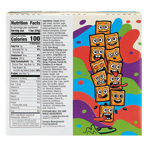 Cinnamon Flavored Toast Crunch Treat Bars, 8 count