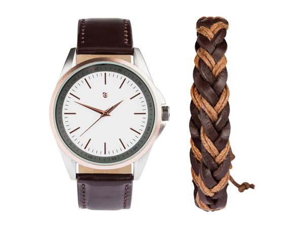 Men's Wrist Watch Jewellery Set