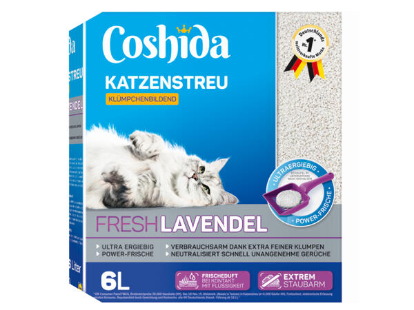 Katzenstreu weiß mit Lavendelduft