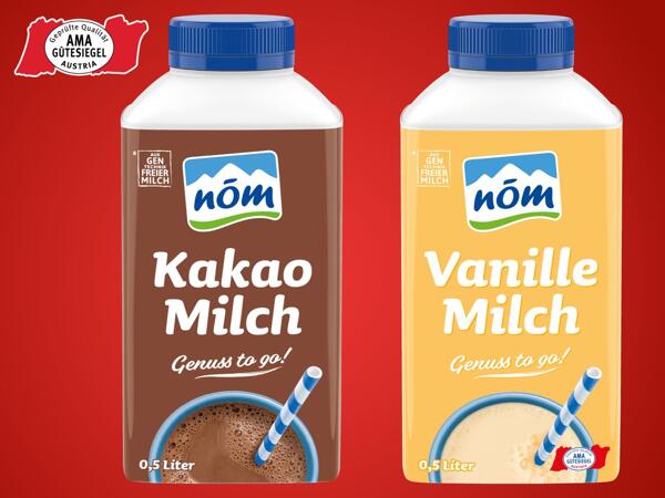 Kakao- oder Vanille-Milch