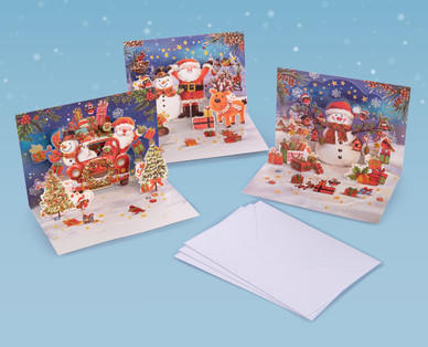 Weihnachtskarten mit Pop-up-Effekt/Textapplikation