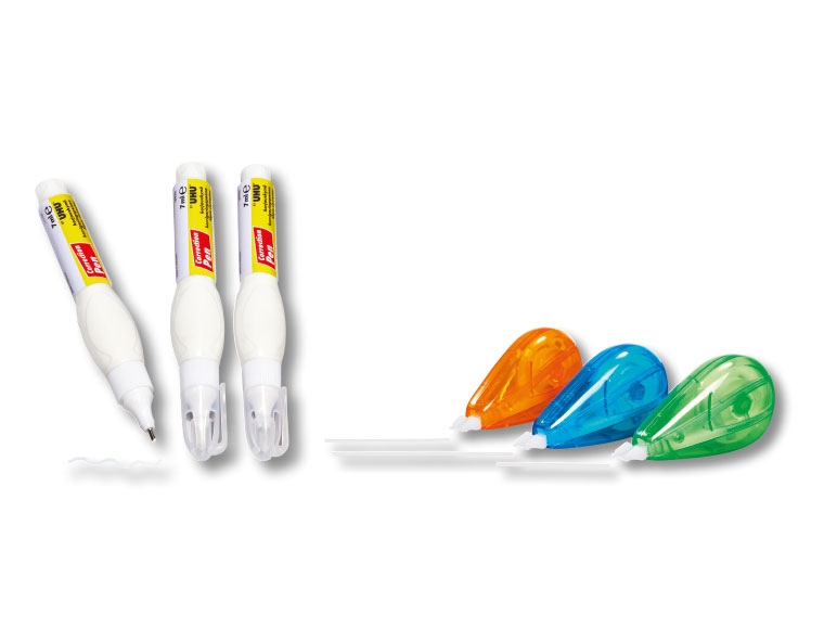 Stylos/rubans correcteurs, lot de 3
