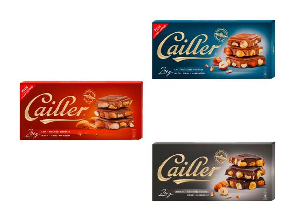 Tablettes de chocolat Cailler Premium
