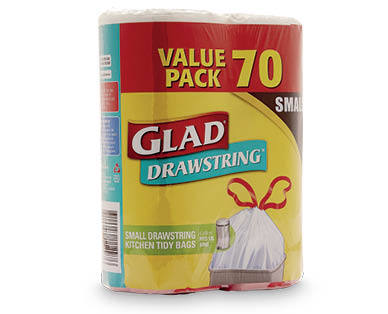 Glad Drawstring Kitchen Tidy Bags Small 70pk
