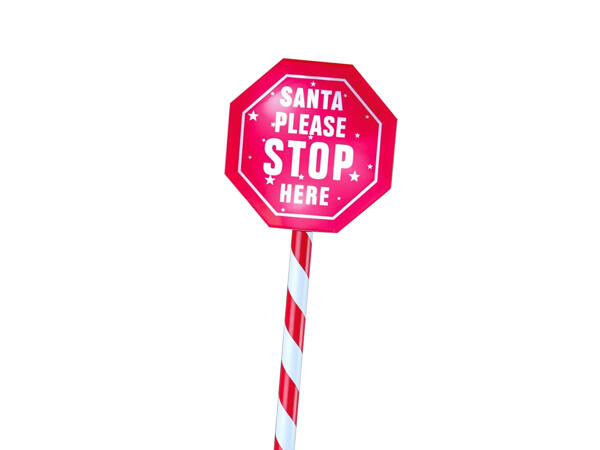Premier Light Up "Santa Please Stop Here" Sign