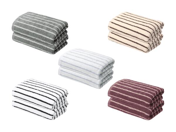 Serviettes de toilette éponge, set de 2
