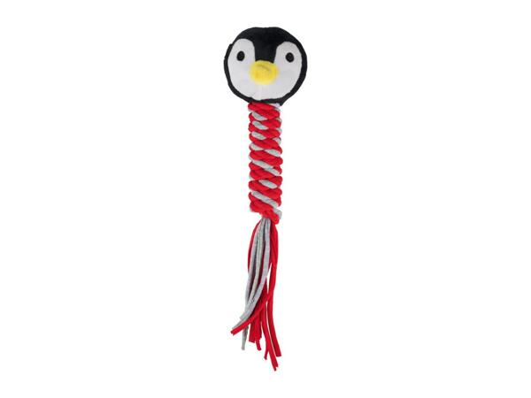 Zoofari Penguin Rope Toy With Squeaker