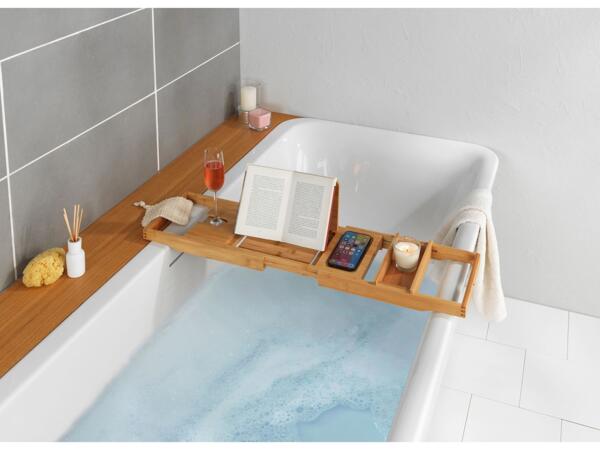 Bamboo bathtub tray