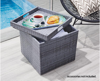 Wicker Outdoor Storage Box