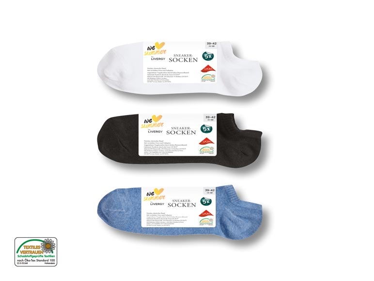 Sneakersocken, 5 Paar