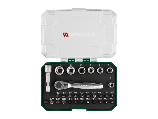 Parkside Ratchet Bit & Socket Set - 31 Piece Set