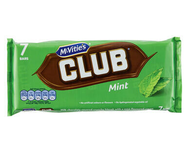 McVitie's Club Mint 7pk/154g