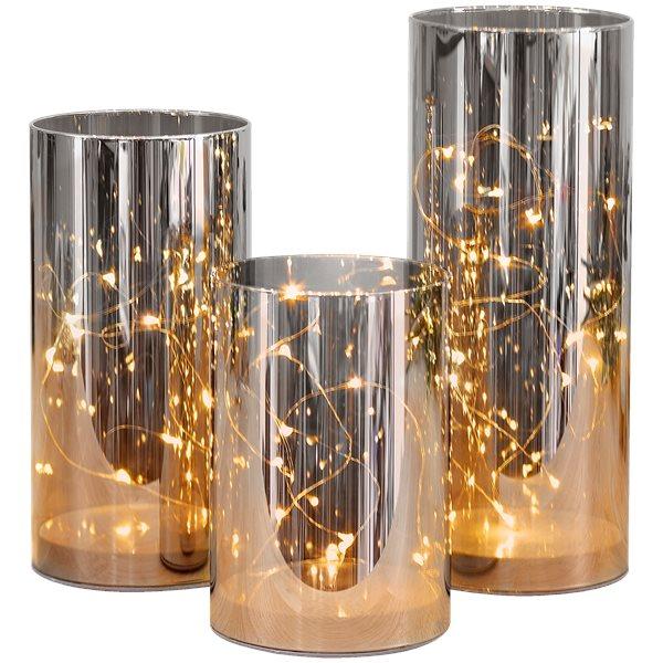 Verres avec lumière d'ambiance
