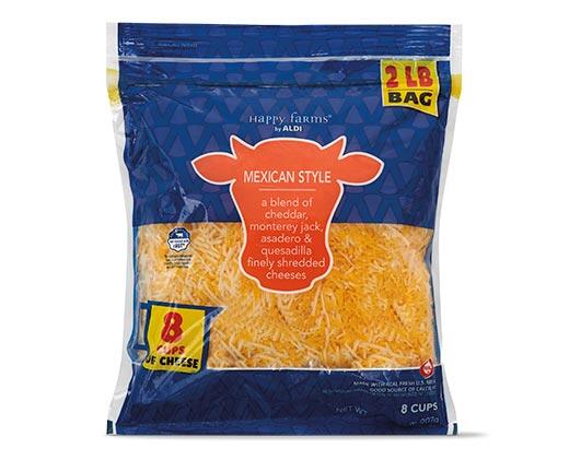 Happy Farms 
 2 lb. Shredded Mexican Cheese