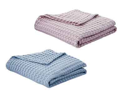 Queen Size Cotton Bamboo Waffle Blanket