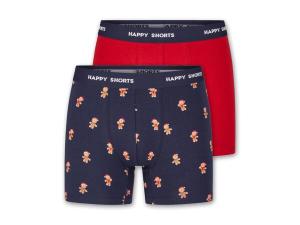 Damen Slips, 4 Stück/Herren Boxershorts, 2 Stück