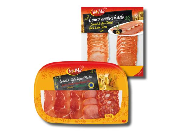 Tapas-tallrik/ Lufttorkad fläskkarré