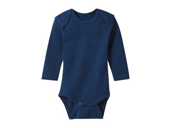 Lupilu Blue Baby Long-Sleeve Bodysuits - 3 Pack