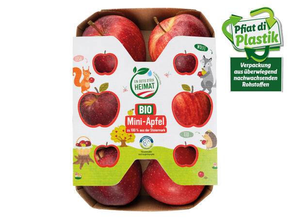 Bio Mini Äpfel rot aus der Steiermark